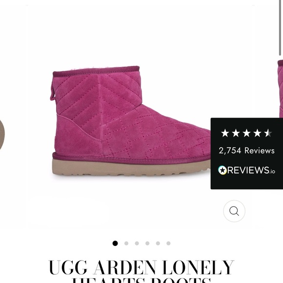 EUC UGG ARDEN LONELY HEARTS BOOTS - Picture 1 of 6